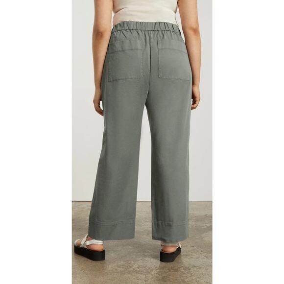 EVERLANE The Easy Pant Straight Leg Chino in Pewter Green S - Picture 2 of 6